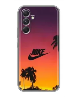 Чехол для Motorola Edge 30 с картинкой «Nike на закате солнца»