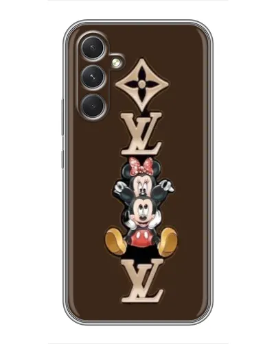 Чехол для Motorola Edge 30 с картинкой «LV и Микки Маус»