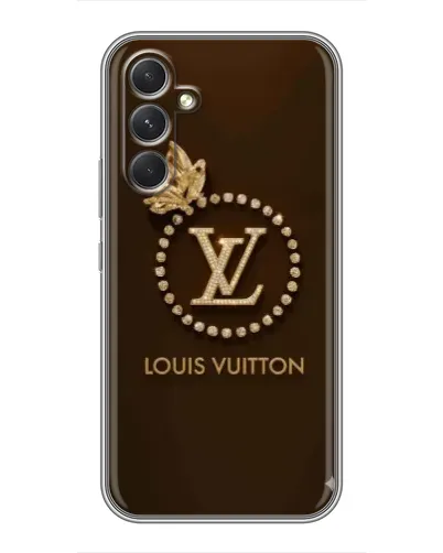 Чехол для Motorola Edge 30 с картинкой «LV — золотая печать»