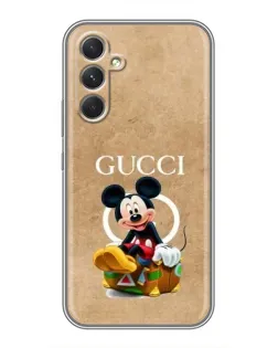 Чехол для Motorola Edge 30 с картинкой «Микки Маус Gucci — крафт»