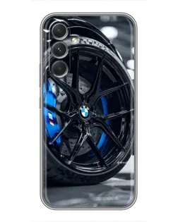 Чехол для Motorola Edge 30 с картинкой «Колесо BMW вблизи»