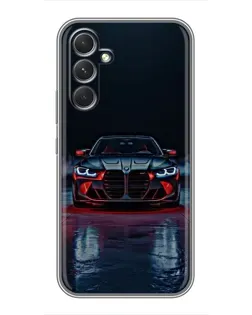 Чехол для Motorola Edge 30 с картинкой «BMW на мокрой дороге»