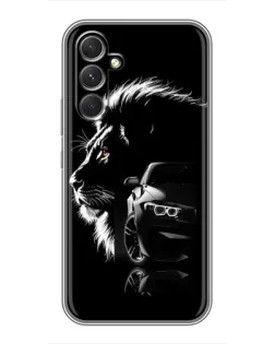Чехол для Motorola Edge 30 с картинкой «BMW и лев»