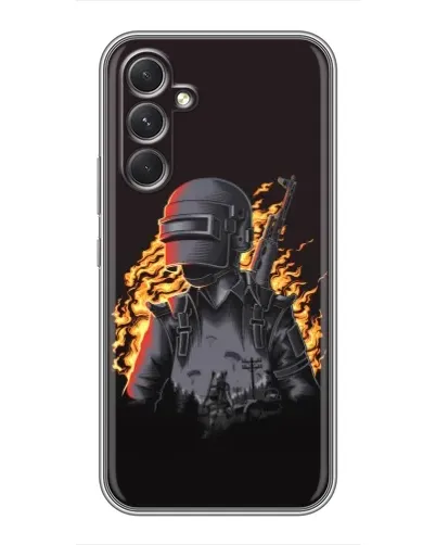Чехол для Motorola Edge 30 с картинкой «PUBG — огненный силуэт» Чехол для Motorola Edge 30 с картинкой «PUBG — огненный силуэт»