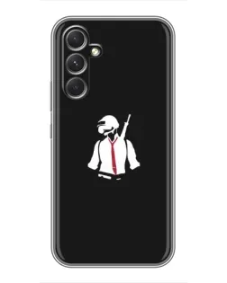 Чехол для Motorola Edge 30 с картинкой «PUBG — силуэт воина»