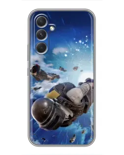 Чехол для Motorola Edge 30 с картинкой «Десант PUBG — прыжок»