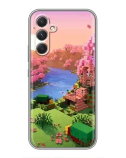 Чехол для Motorola Edge 30 с картинкой «Розовое дерево Minecraft»