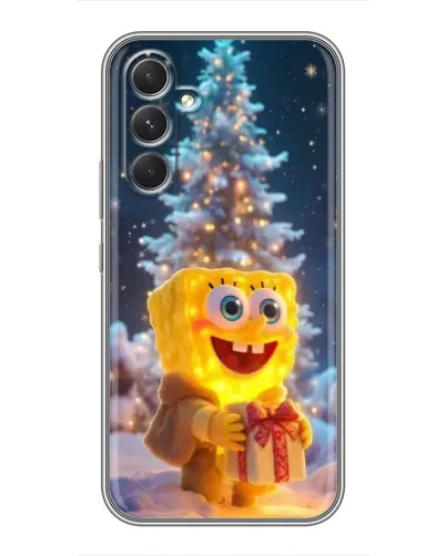 Чохол для Motorola Edge 30 з картинкою «Різдвяний Спанч Боб»