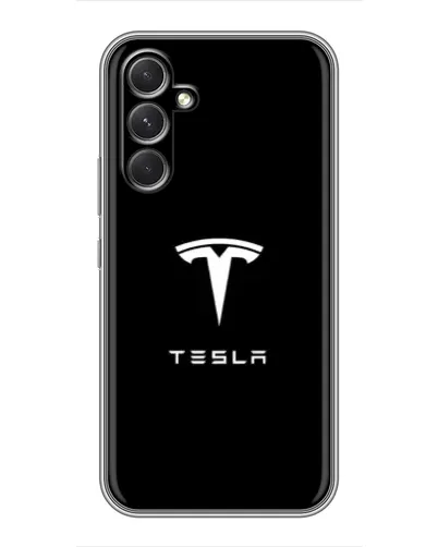 Чохол для Motorola Edge 30 з картинкою «Tesla White Logo»