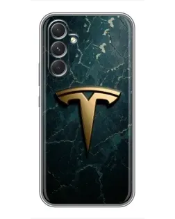 Чохол для Motorola Edge 30 з картинкою «Мармурова Tesla Gold»