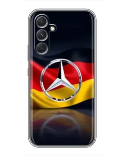 Чехол для Motorola Edge 30 с картинкой «Mercedes — флаг Германии»