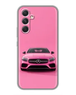 Чехол для Motorola Edge 30 с картинкой «Розовый Mercedes AMG»