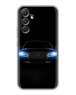 Чехол для Motorola Edge 30 с картинкой «Audi в неоне»