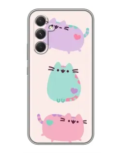 Чехол для Motorola Edge 30 с картинкой «Pusheen трио»