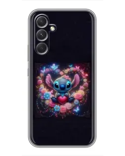 Чехол для Motorola Edge 30 с картинкой «Stitch в цветах»