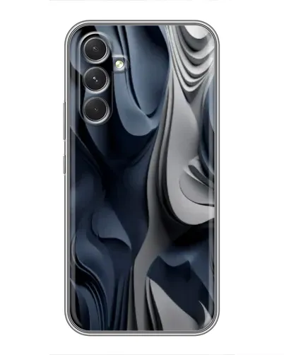 Чохол для Motorola Edge 30 з картинкою «Об'ємні сині складки»