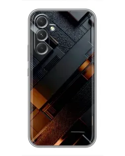 Чохол для Motorola Edge 30 з картинкою «Чорні геометричні блоки»