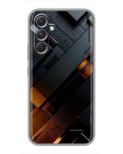 Чохол для Motorola Edge 30 з картинкою «Чорні геометричні блоки»