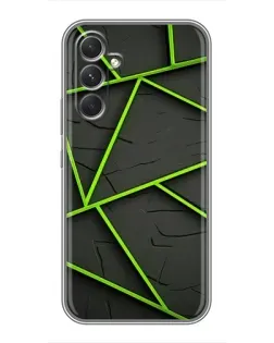 Чохол для Motorola Edge 30 з картинкою «Зелені геометричні лінії»