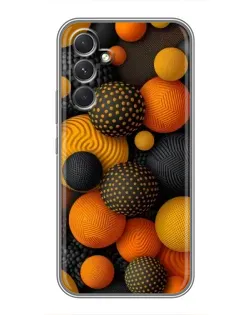 Чохол для Motorola Edge 30 з картинкою «Об'ємні помаранчеві сфери»