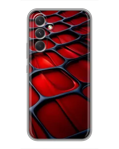 Чохол для Motorola Edge 30 з картинкою «Червона глянцева сітка»