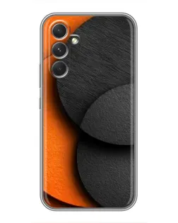 Чохол для Motorola Edge 30 з картинкою «Геометрія помаранчевих кіл»