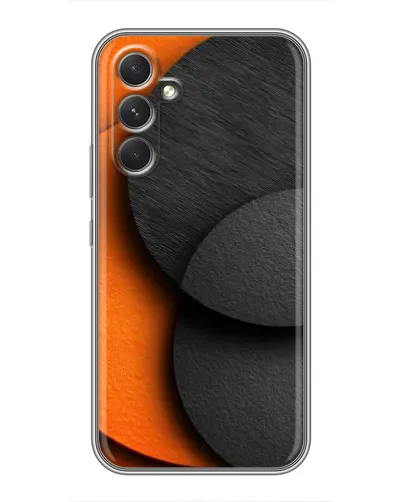 Чохол для Motorola Edge 30 з картинкою «Геометрія помаранчевих кіл»