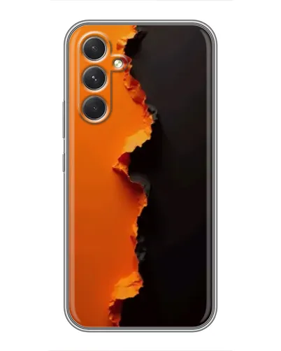 Чохол для Motorola Edge 30 з картинкою «Помаранчевий розлом»