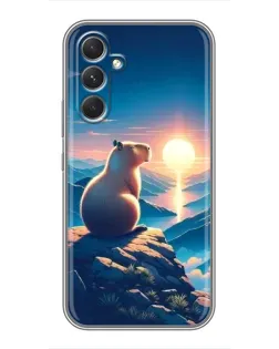 Чехол для Motorola Edge 30 с картинкой «Закат солнца с капибарой» Чехол для Motorola Edge 30 с картинкой «Закат солнца с капибарой»