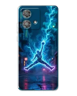 Чехол для Motorola Edge 40 Neo с картинкой «Jordan Gold Jumpman»