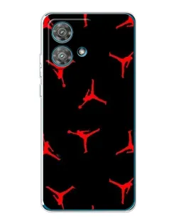 Чехол для Motorola Edge 40 Neo с картинкой «Jordan Red Pattern»