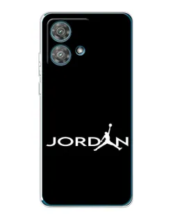 Чехол для Motorola Edge 40 Neo с картинкой «Jordan White Logo»