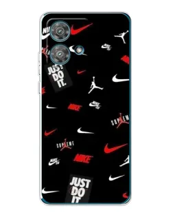 Чехол для Motorola Edge 40 Neo с картинкой «Nike Mix Pattern»