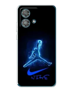 Чехол для Motorola Edge 40 Neo с картинкой «Jordan Neon Blue»