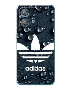 Чехол для Motorola Edge 40 Neo с картинкой «Adidas Trefoil Blue»