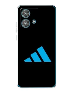 Чехол для Motorola Edge 40 Neo с картинкой «Adidas Cyan Logo»