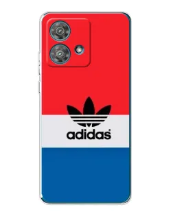 Чехол для Motorola Edge 40 Neo с картинкой «Ретро блоки Adidas»