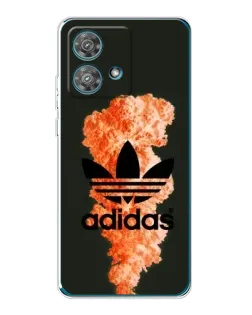 Чехол для Motorola Edge 40 Neo с картинкой «Оранжевый дым Adidas»