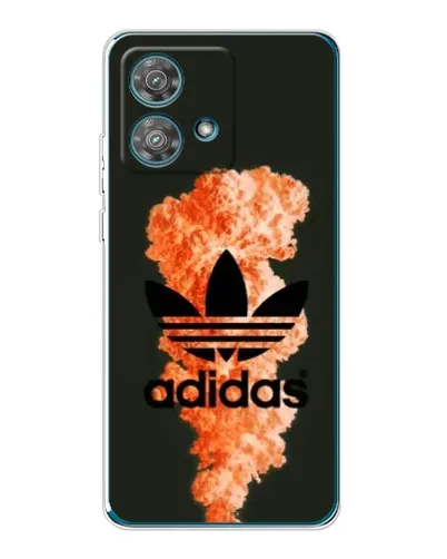 Чехол для Motorola Edge 40 Neo с картинкой «Оранжевый дым Adidas»
