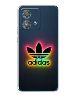 Чехол для Motorola Edge 40 Neo с картинкой «Неоновый Adidas»