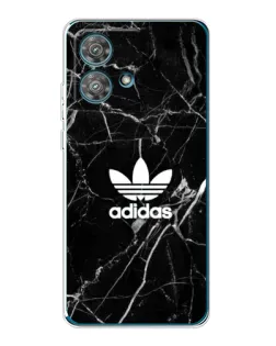 Чехол для Motorola Edge 40 Neo с картинкой «Белый мрамор Adidas»