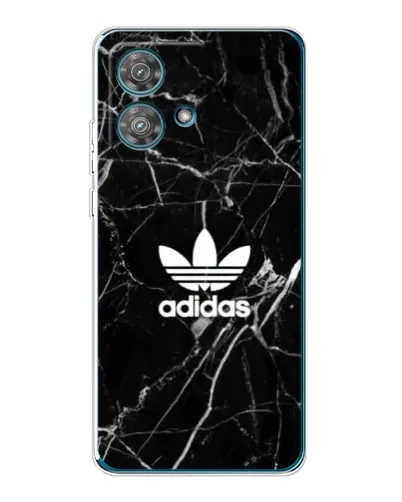 Чехол для Motorola Edge 40 Neo с картинкой «Белый мрамор Adidas»