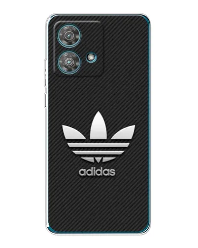 Чехол для Motorola Edge 40 Neo с картинкой «Adidas Карбоновая текстура»