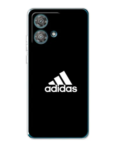 Чехол для Motorola Edge 40 Neo с картинкой «Черная классика Adidas»