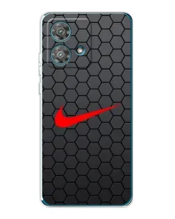 Чехол для Motorola Edge 40 Neo с картинкой «Nike — карбоновая сетка»