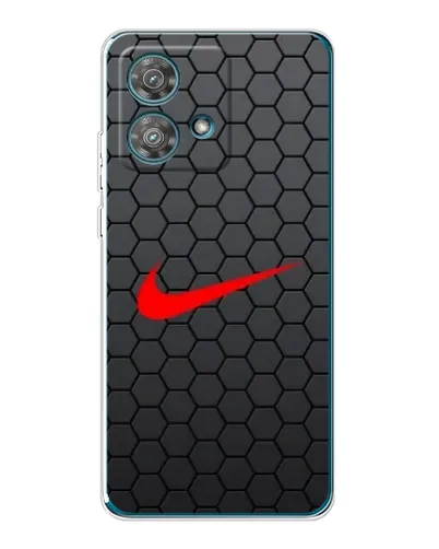 Чехол для Motorola Edge 40 Neo с картинкой «Nike — карбоновая сетка»