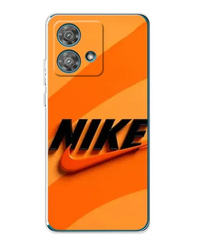 Чехол для Motorola Edge 40 Neo с картинкой «Оранжевый драйв Nike»