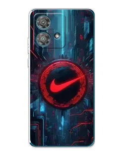 Чехол для Motorola Edge 40 Neo с картинкой «Техногенный стиль Nike»