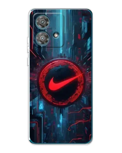 Чехол для Motorola Edge 40 Neo с картинкой «Техногенный стиль Nike»
