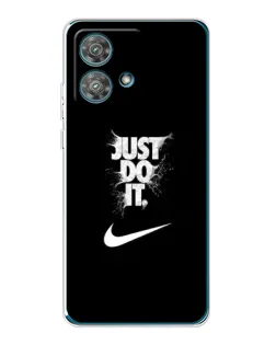 Чехол для Motorola Edge 40 Neo с картинкой «Текстовый принт Nike»